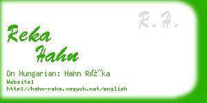 reka hahn business card